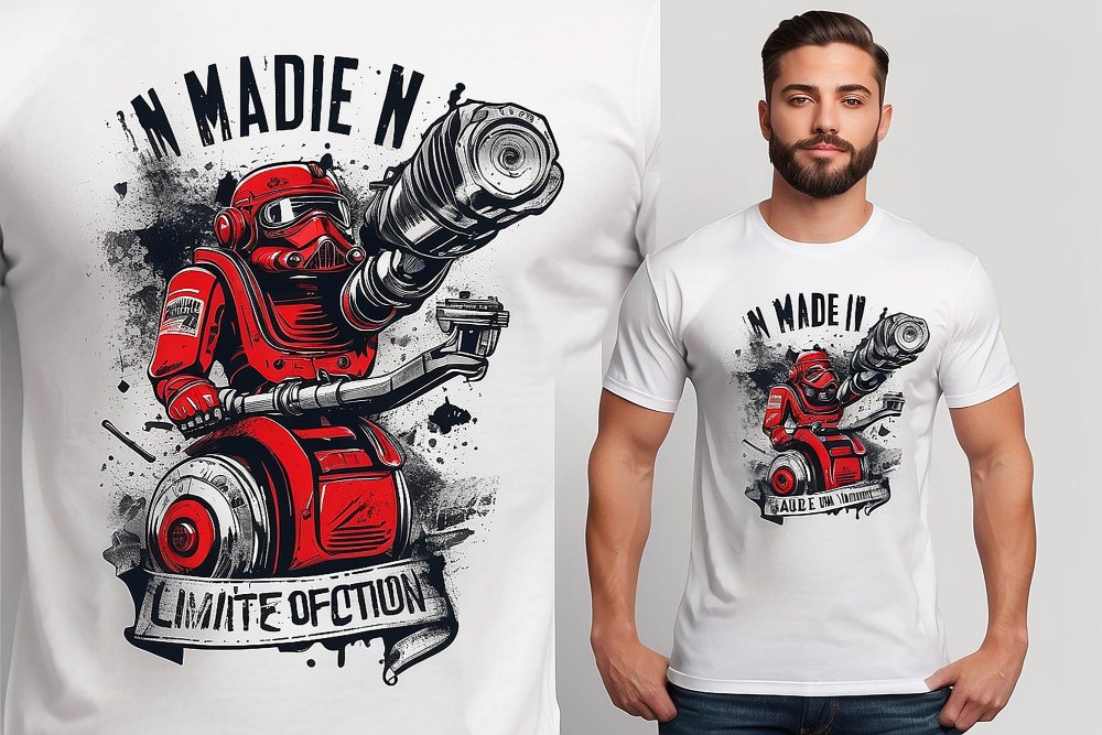 Robot Print Tee – ONKELSHIRT T-Shirt